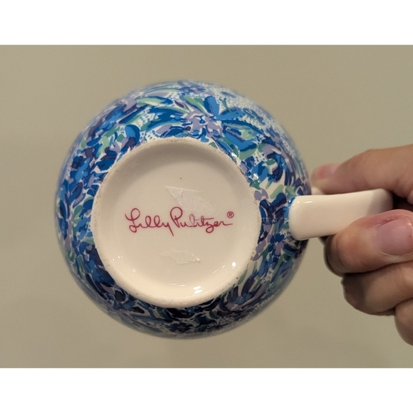 Lilly Pulitzer Blue Floral Ceramic Mug - Picture 6 of 8